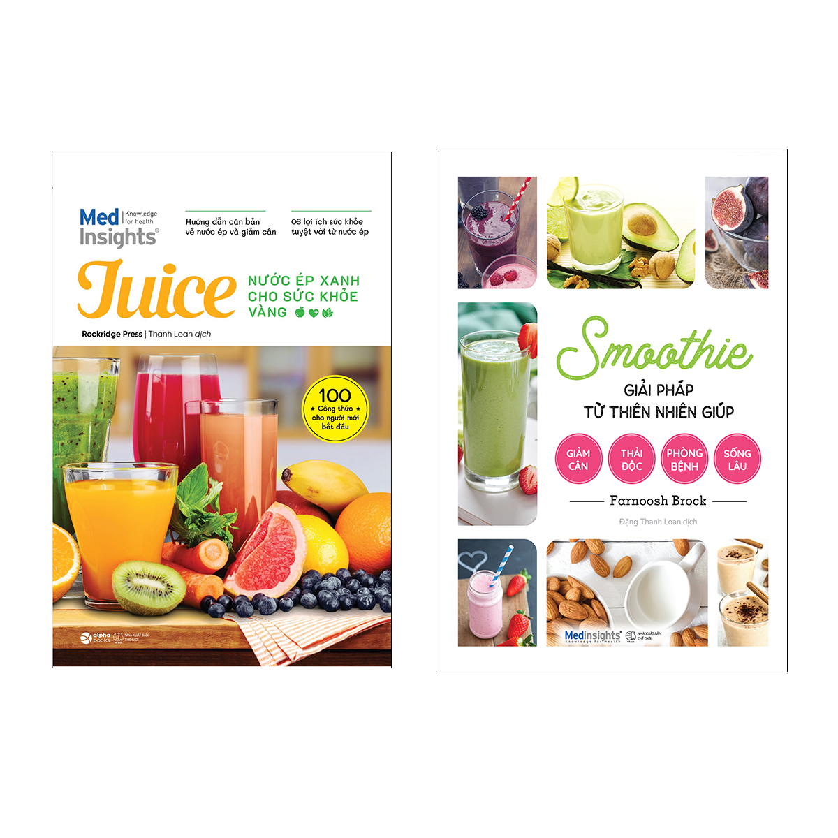 Bộ sách Juice - Nước ép xanh cho sức khỏe vàng & Smoothie